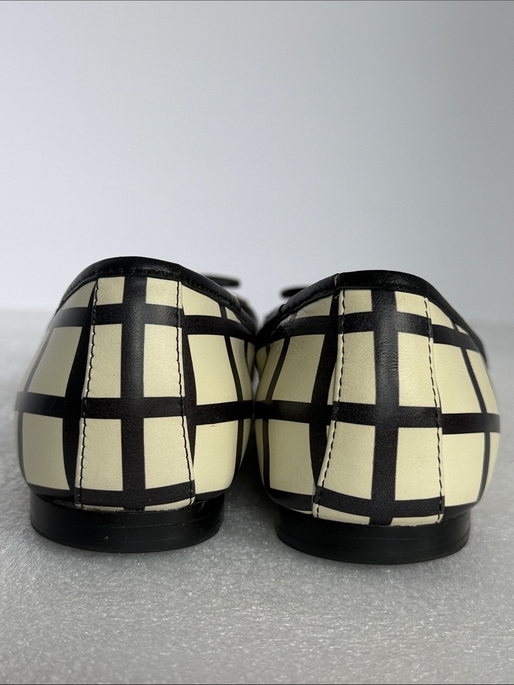KATE SPADE New York Willa Bow Ballet Flats Ivory Black Leather Size 6 Women’s - Picture 7 of 13